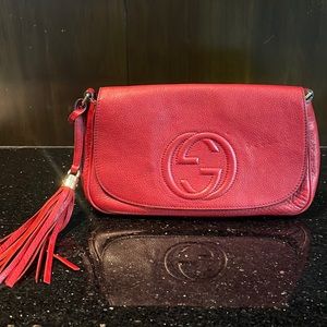 AUTHENTIC RED GUCCI SOHO BAG